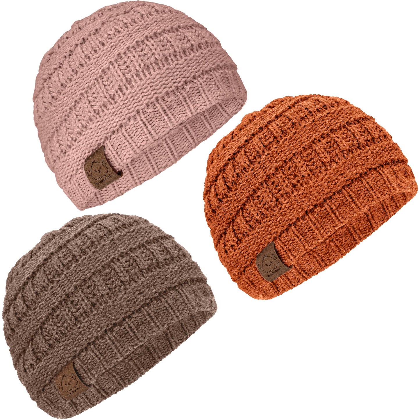 KeaBabies Warmzy Baby Beanies (Tawny, M)