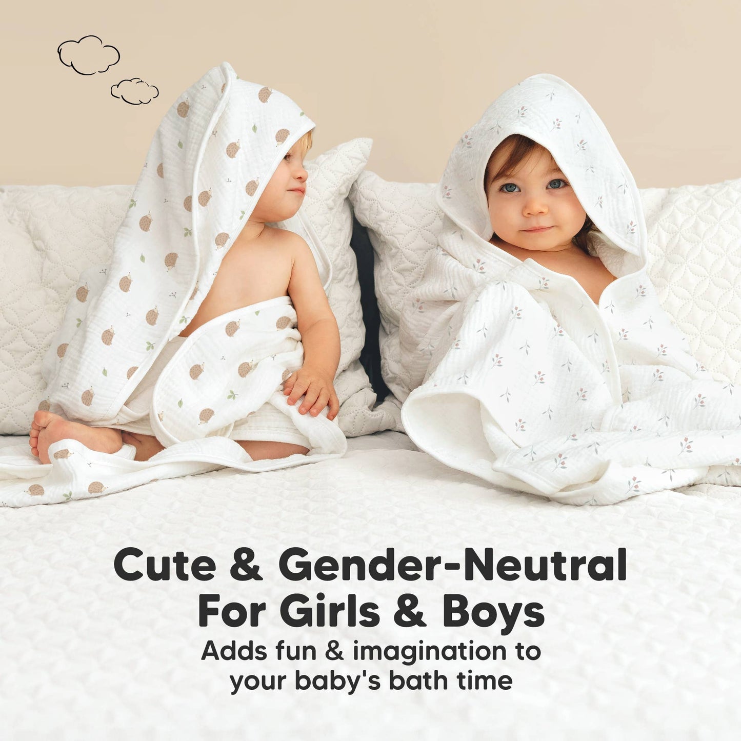 KeaBabies Lyra Muslin Hooded Towel