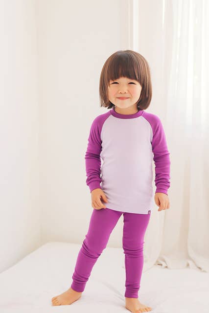 Modal Raglan Purple Long Sleeve PJs