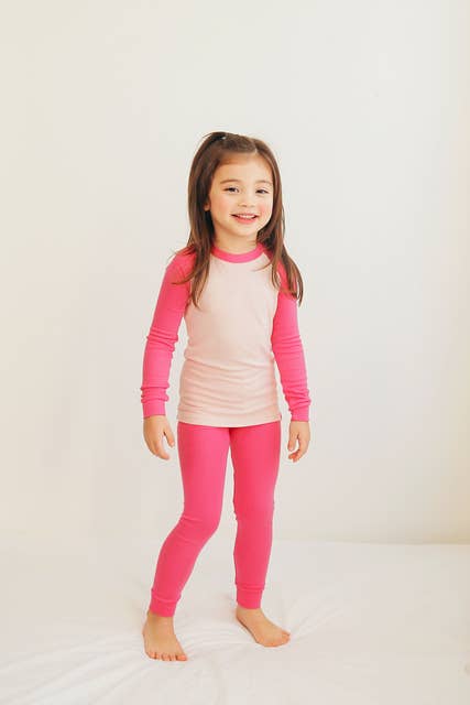 Modal Raglan Hot Pink Long Sleeve PJs