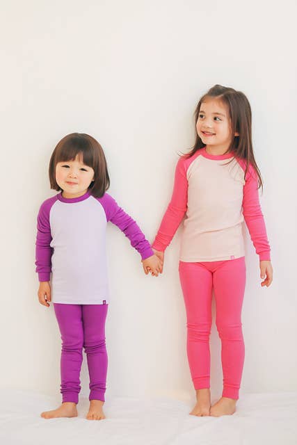 Modal Raglan Hot Pink Long Sleeve PJs