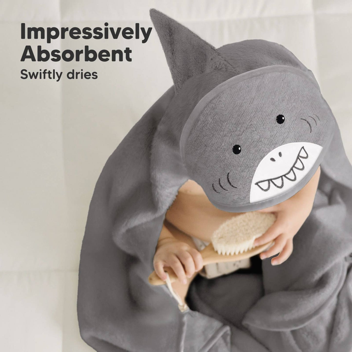 KeaBabies Cuddle Baby Hooded Towel