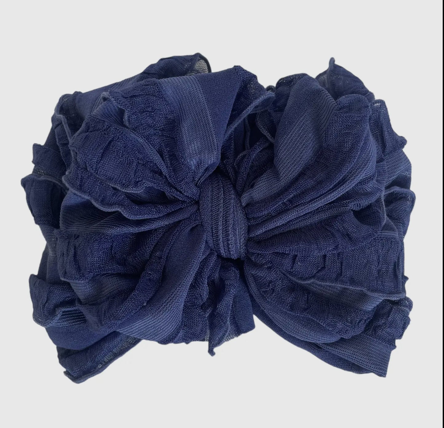 Navy Ruffled Headband