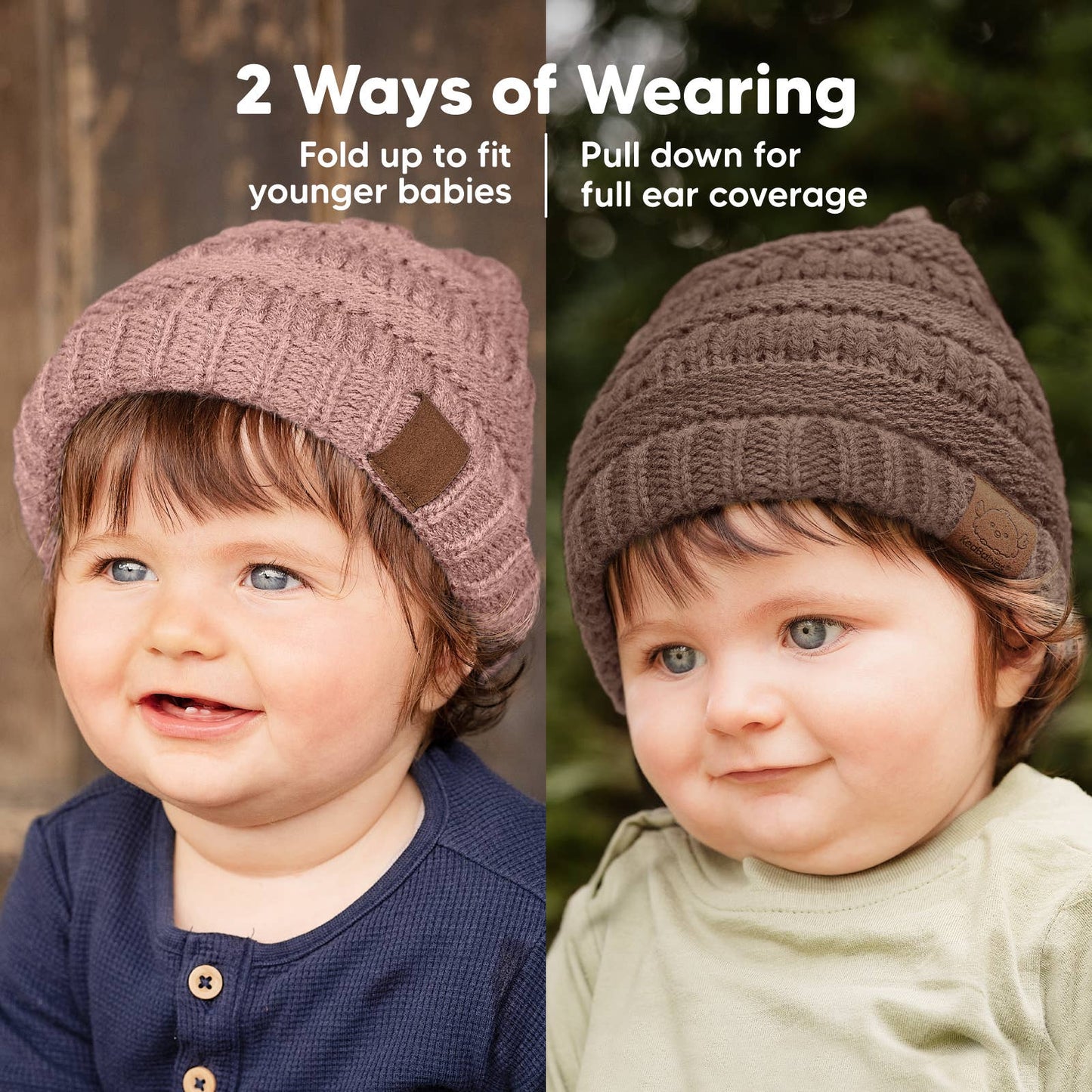 KeaBabies Warmzy Baby Beanies (Tawny, M)