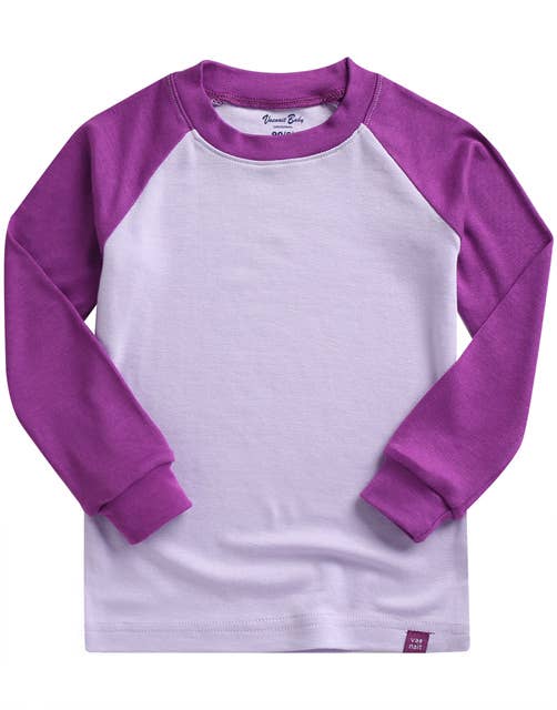 Modal Raglan Purple Long Sleeve PJs
