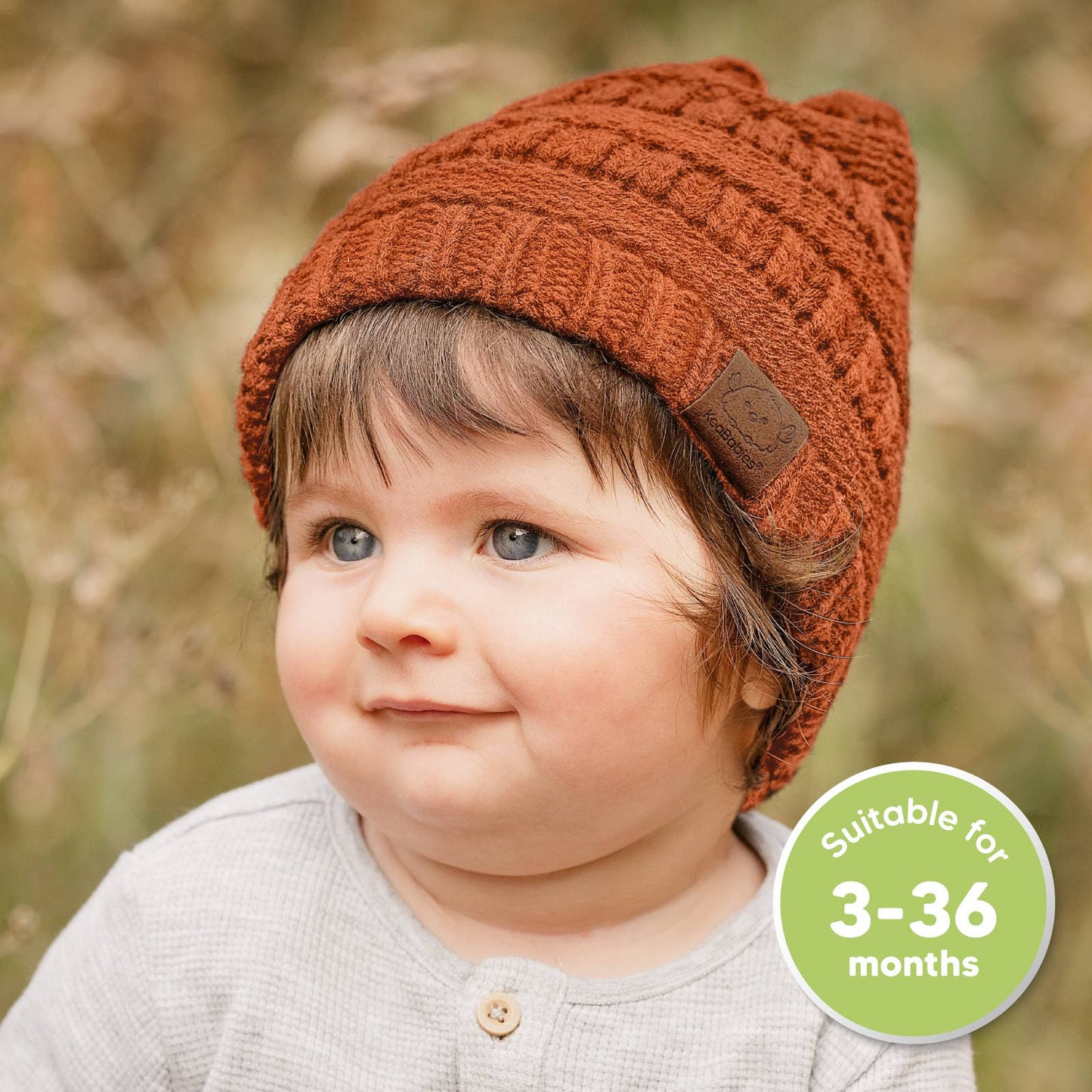 KeaBabies Warmzy Baby Beanies (Tawny, M)