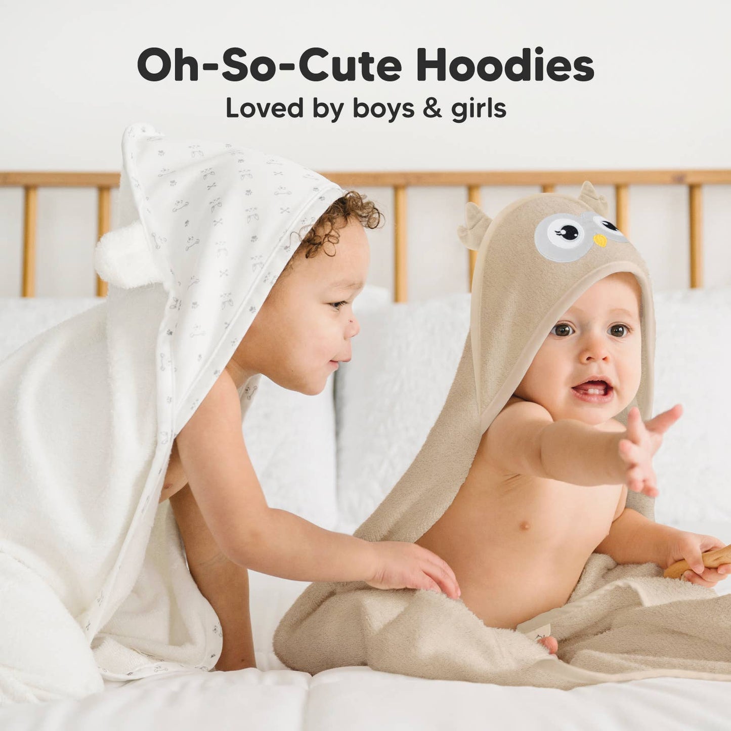 KeaBabies Cuddle Baby Hooded Towel