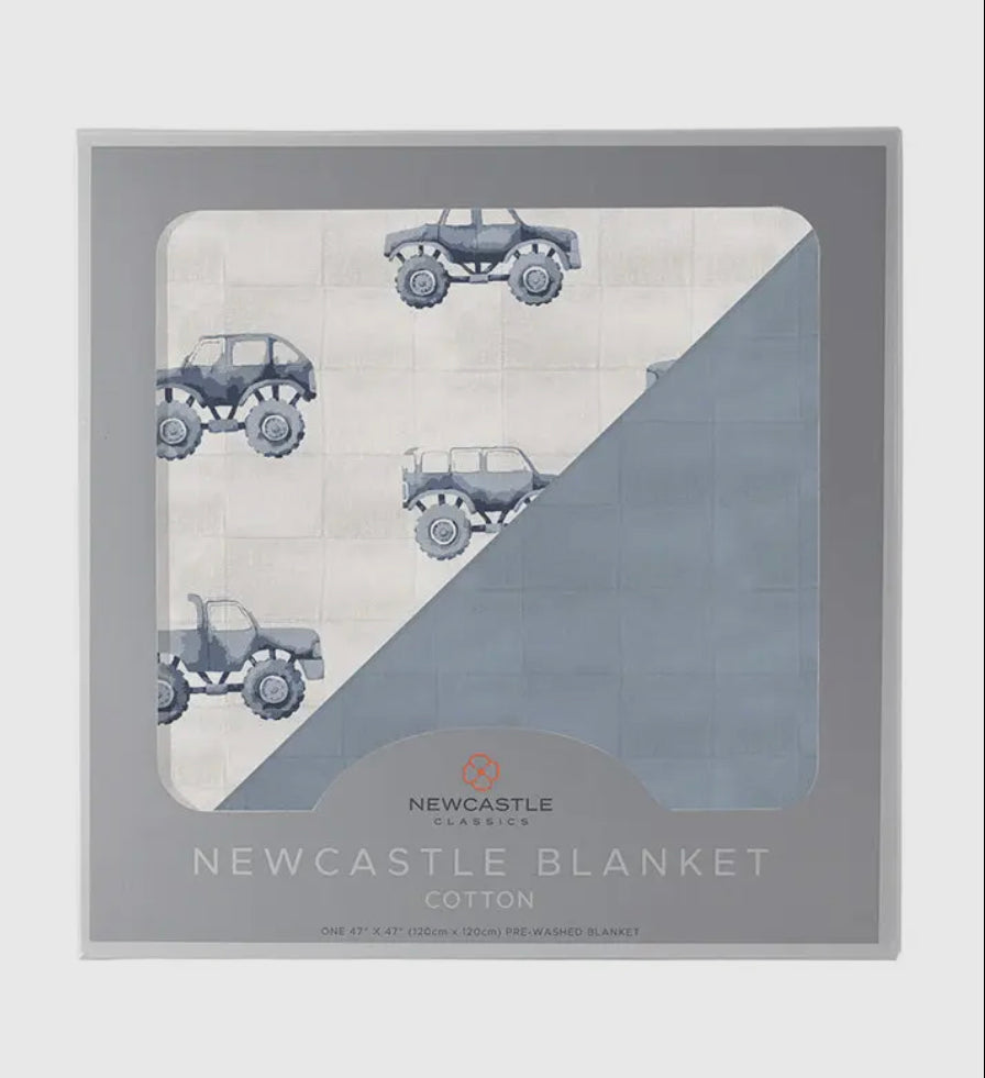 Indigo Monster Truck Blanket
