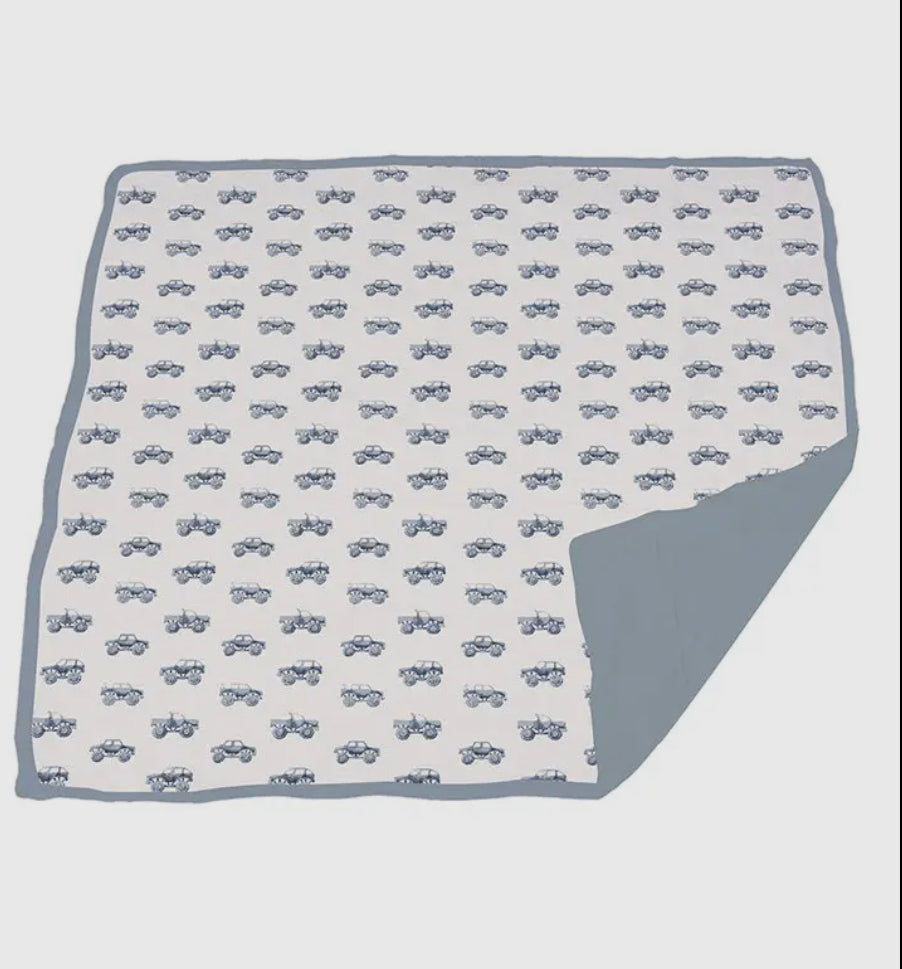 Indigo Monster Truck Blanket