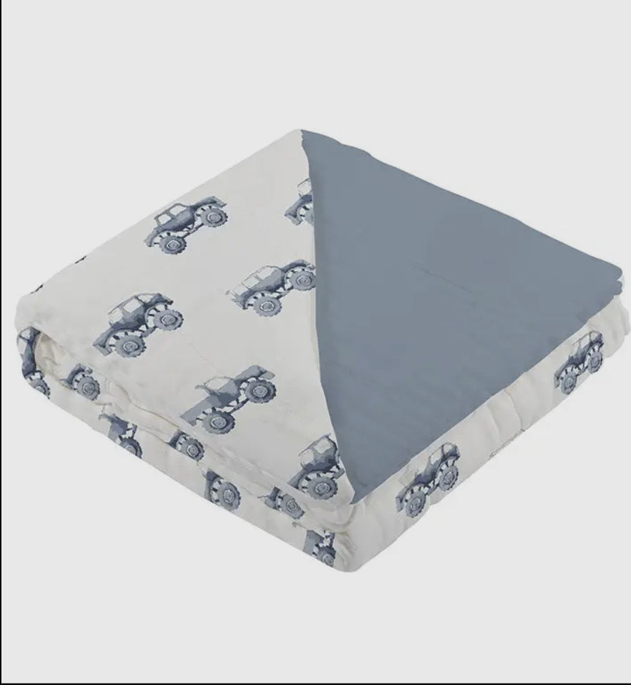 Indigo Monster Truck Blanket