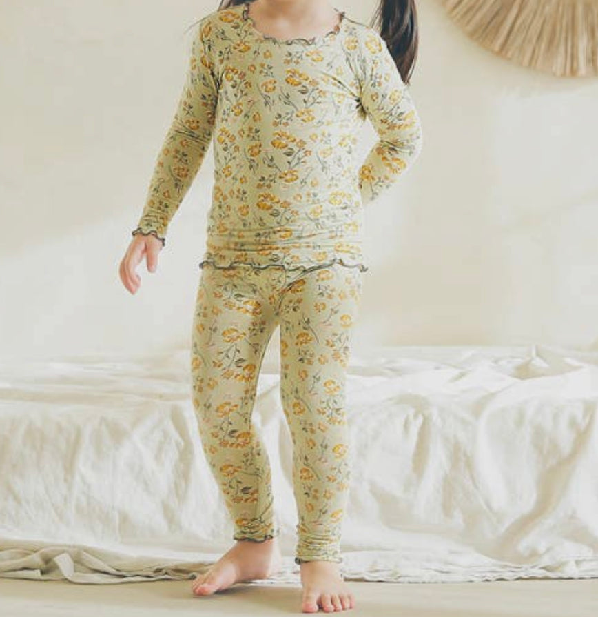 Sage Floral PJ Set