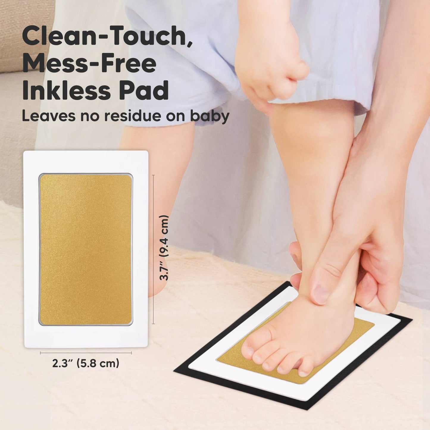 2Pk Inkless Ink Pad, Baby Footprint Kit, Dog Paw Print Kit