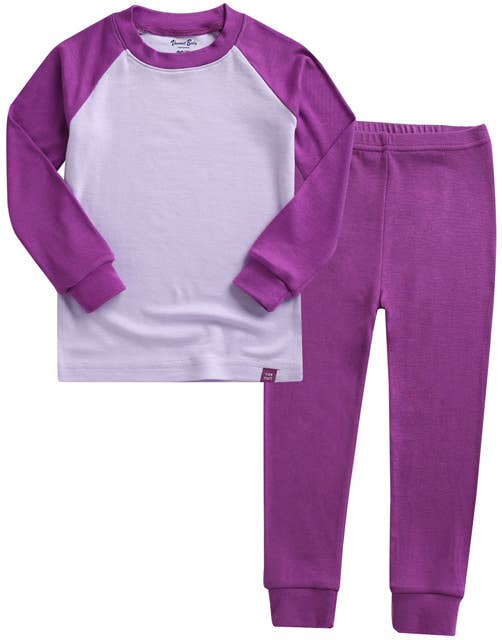 Modal Raglan Purple Long Sleeve PJs