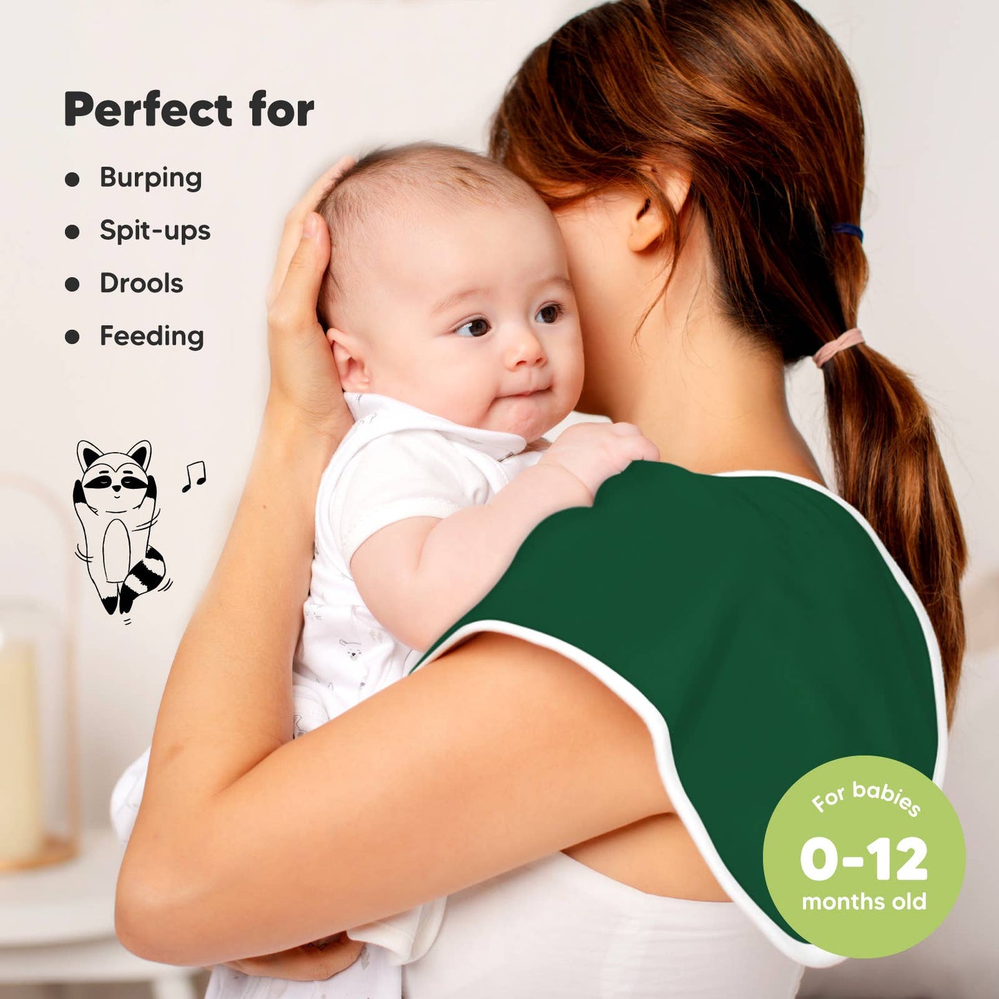 KeaBabies 5-Pack Urban Burp Cloths
