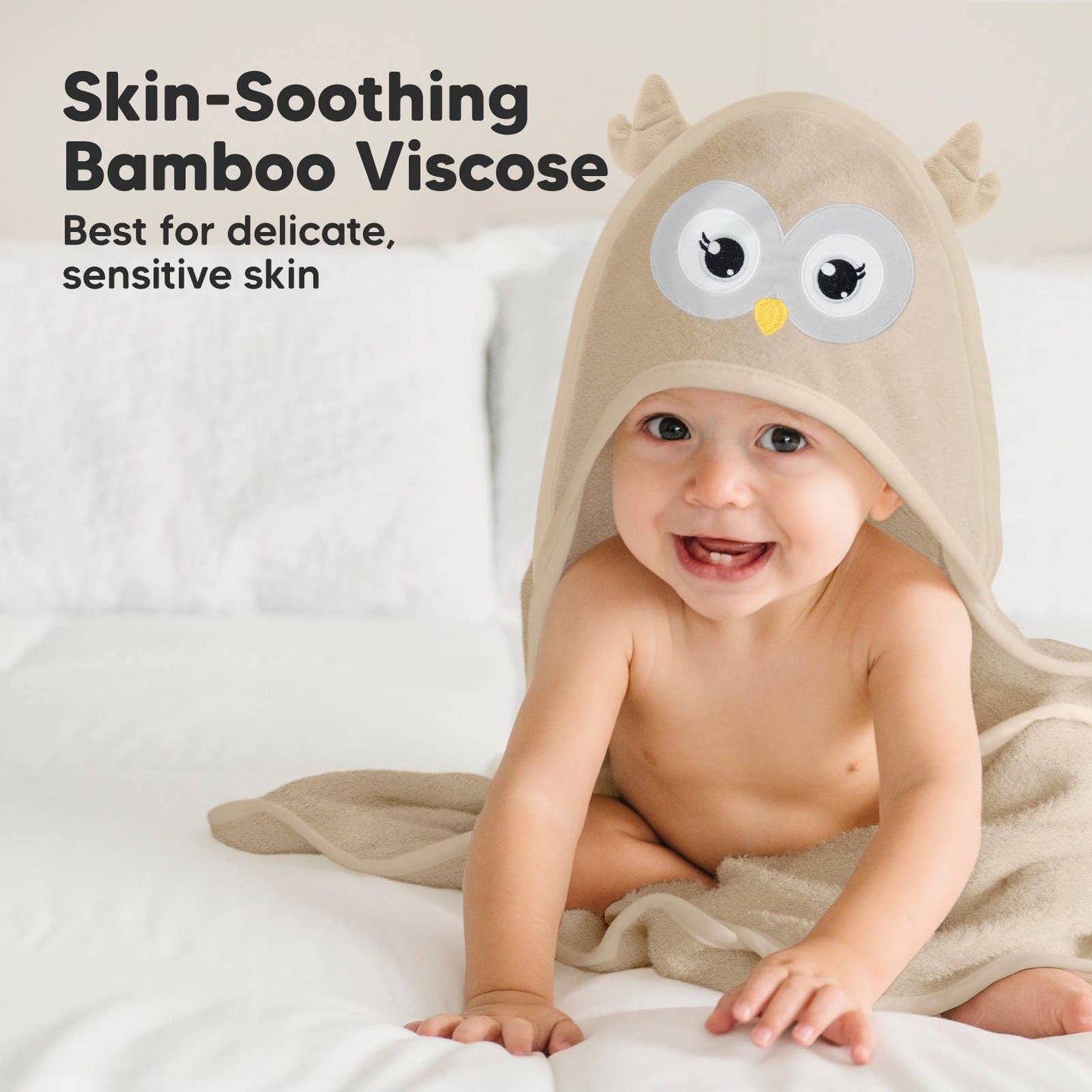 KeaBabies Cuddle Baby Hooded Towel