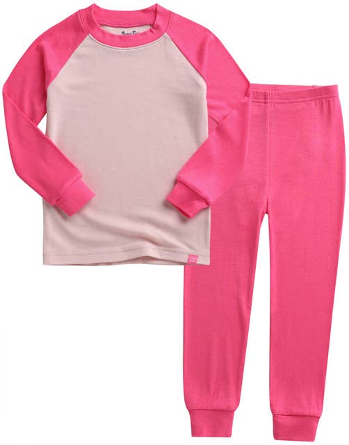 Modal Raglan Hot Pink Long Sleeve PJs