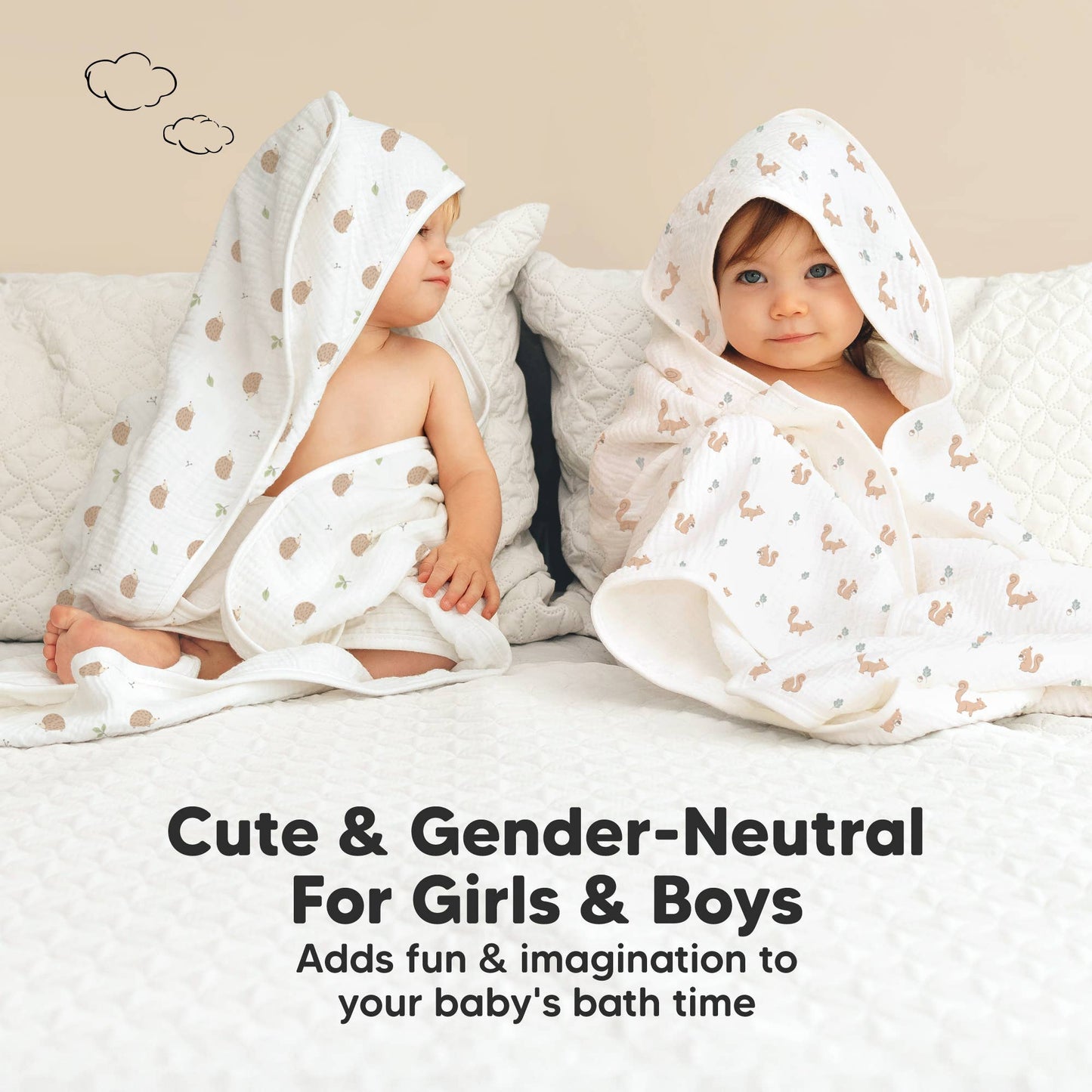 KeaBabies Lyra Muslin Hooded Towel