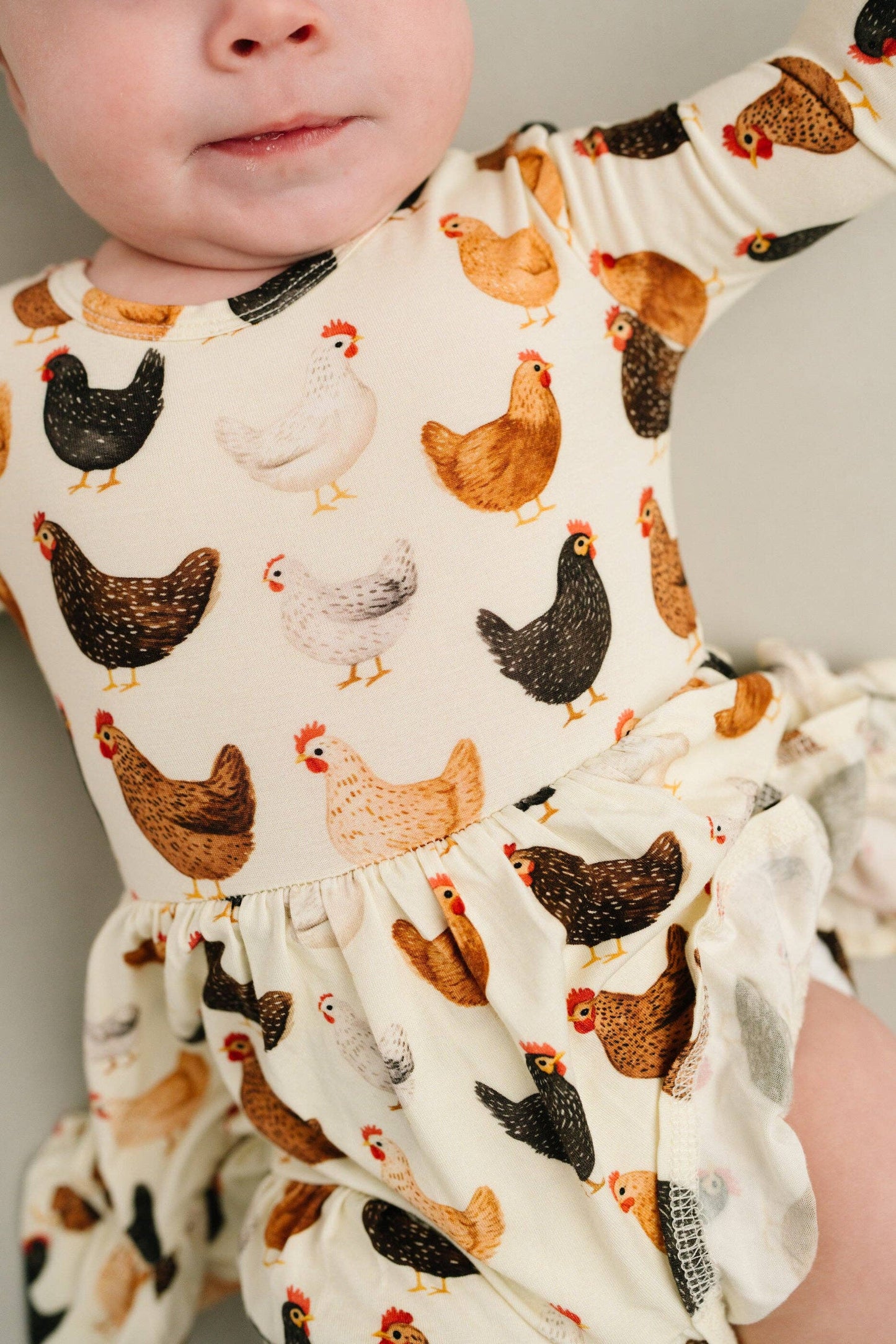 Backyard Chickens Bodysuit Bamboo Dress