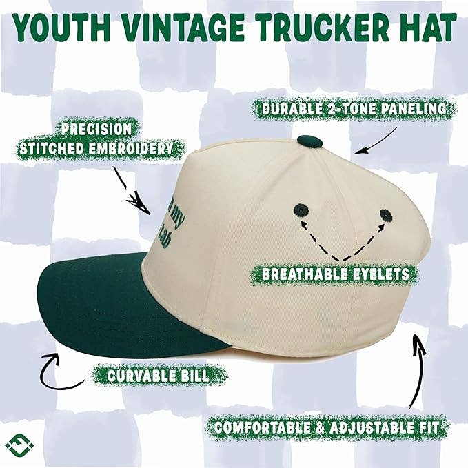 Kids/Baby Two Tone Vintage Cap - Put It on My Papa's Tab