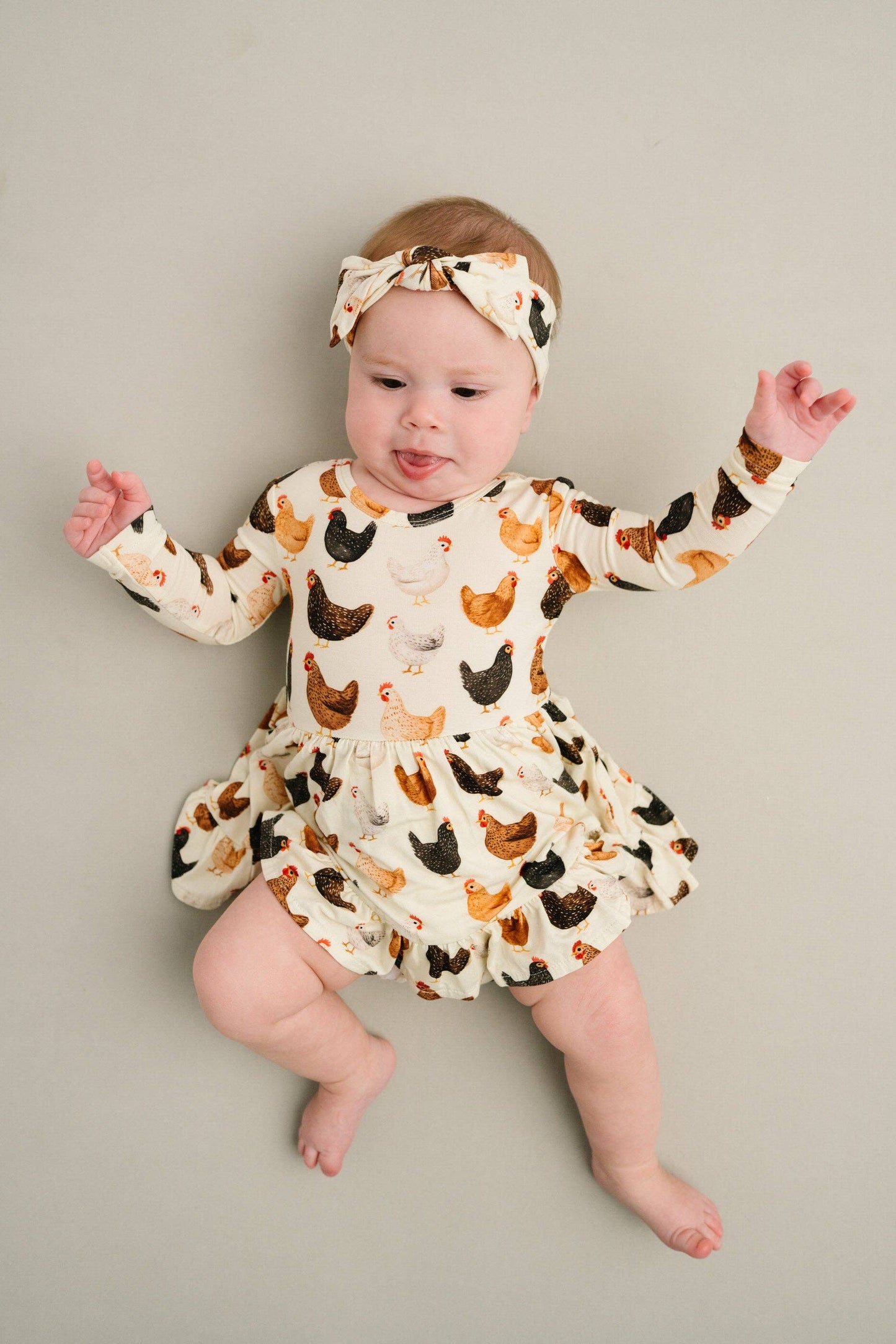 Backyard Chickens Bodysuit Bamboo Dress