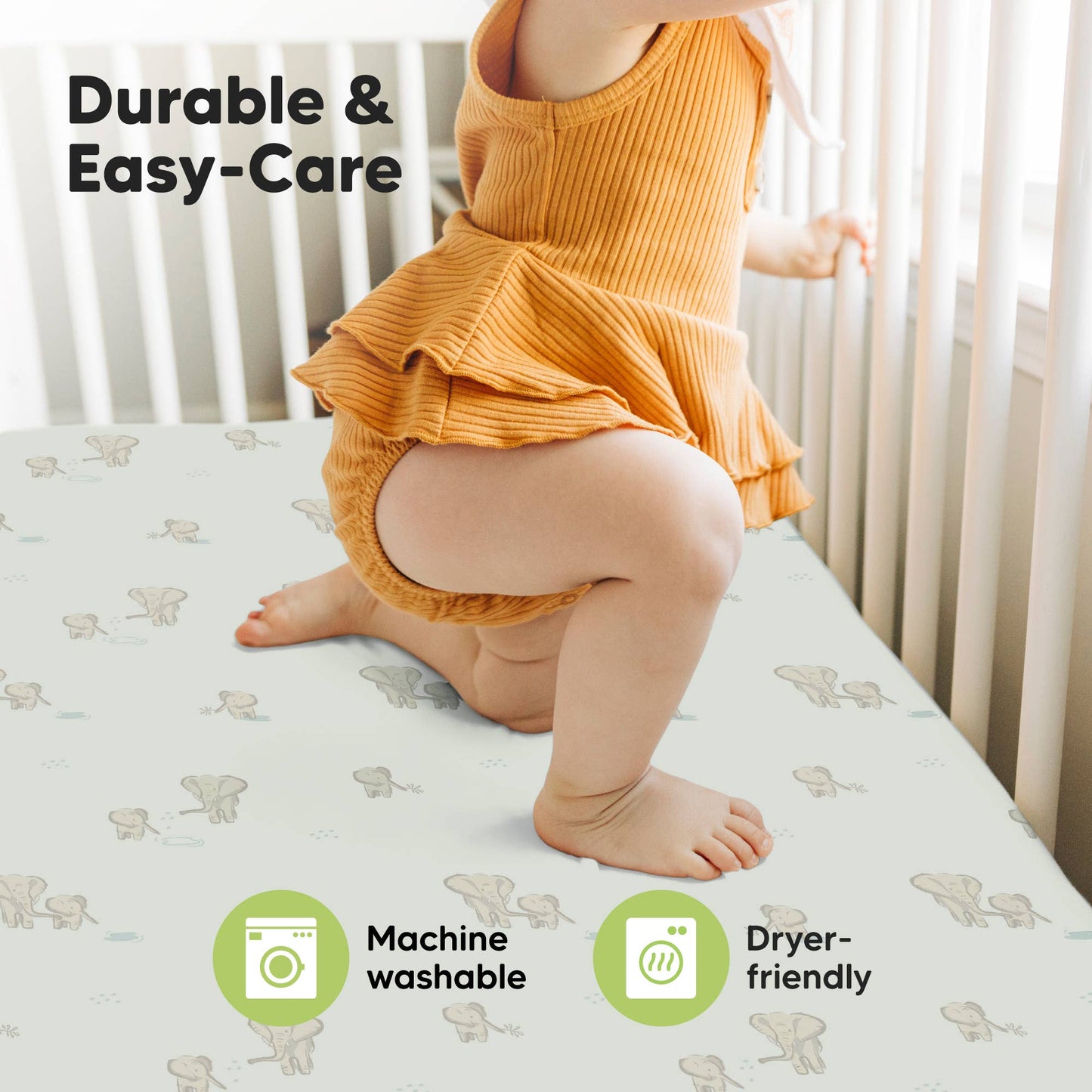 KeaBabies 2-Pack Isla Fitted Crib Sheet