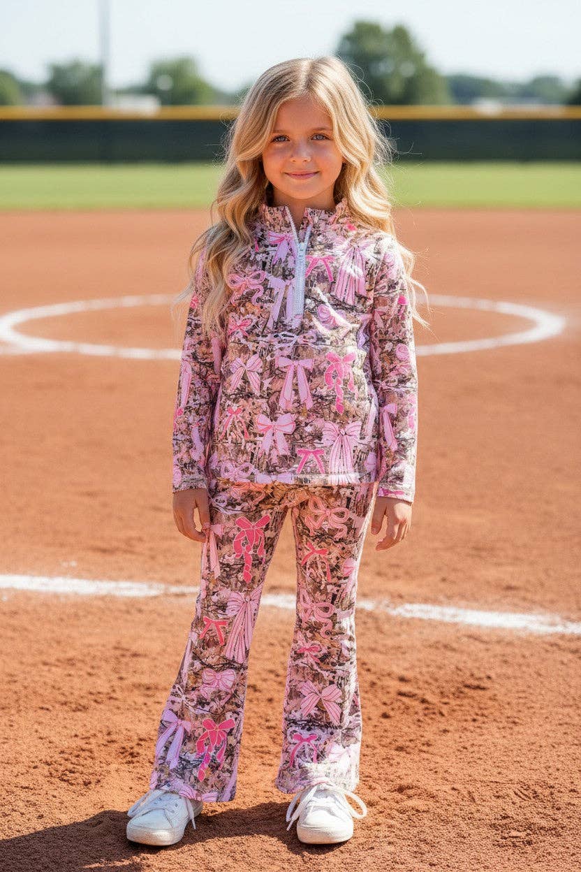 camouflage & pink bows