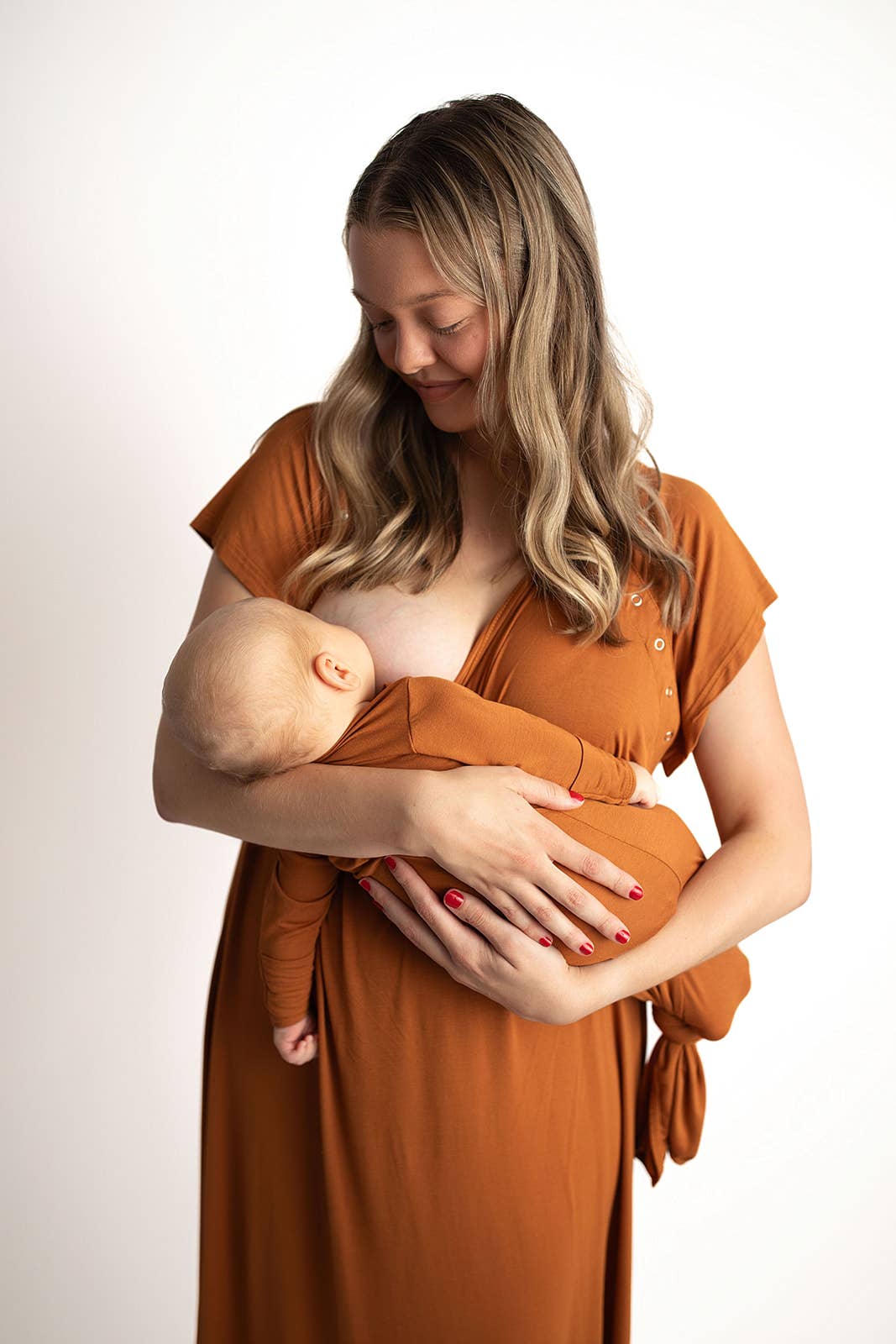 Saddle Longhorn Orange Western Knotted Newborn Baby Gown