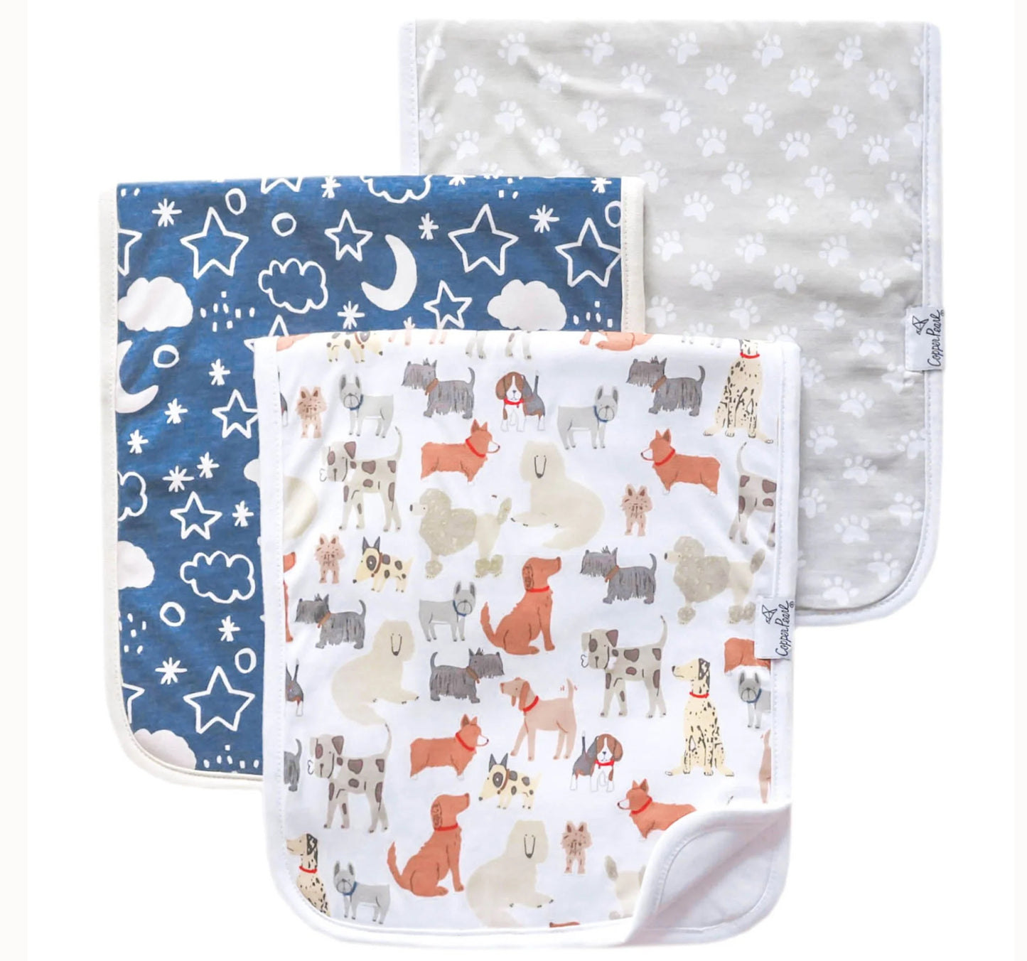 Copper Pearl Premium Burp Cloths
