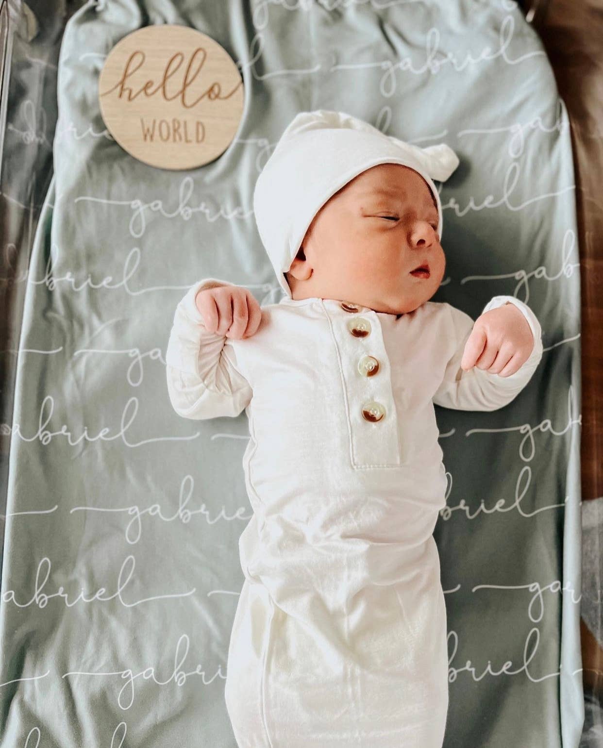 Newborn Clothing - Baby Gown and Hat Sets - Baby Clothing