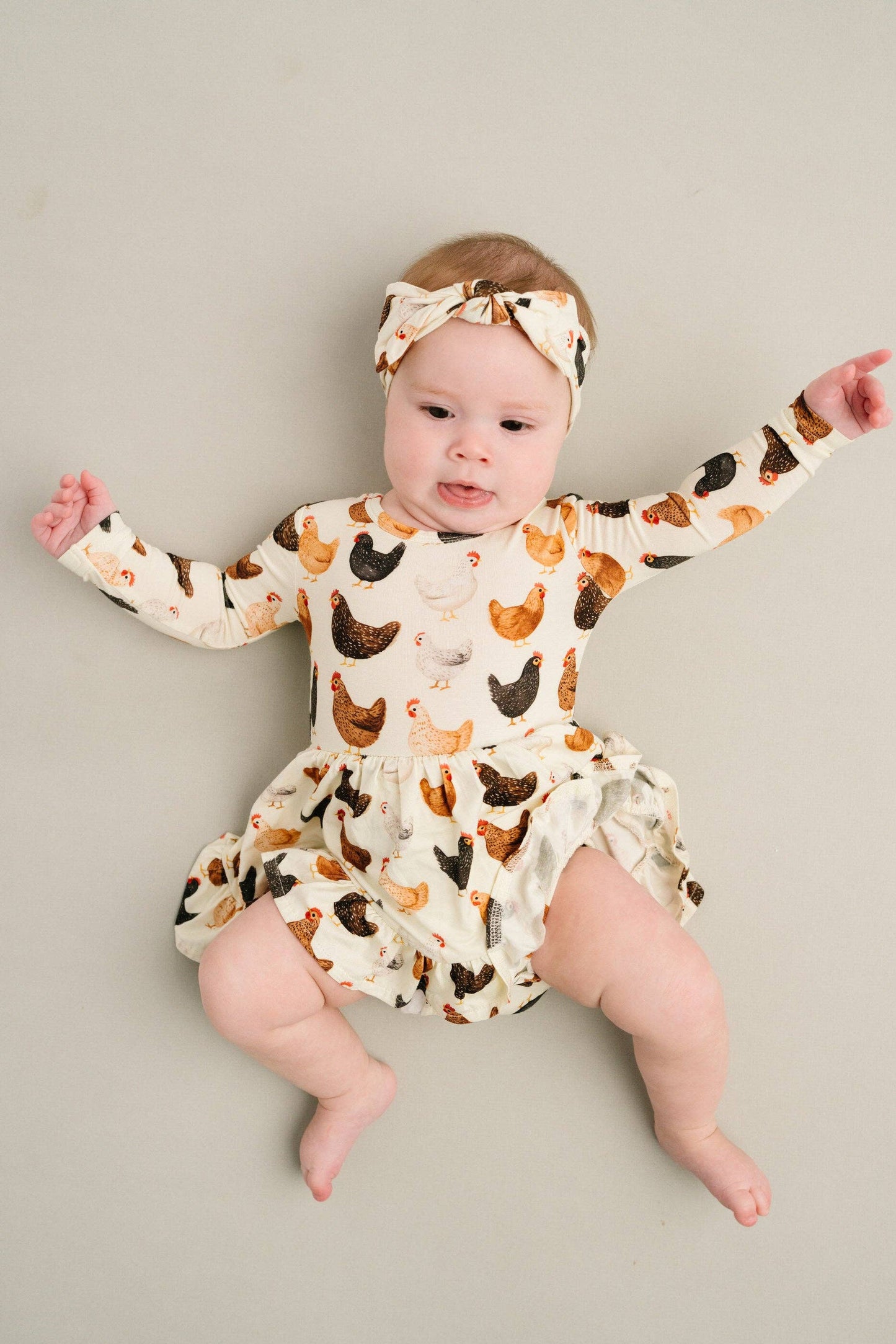 Backyard Chickens Bodysuit Bamboo Dress