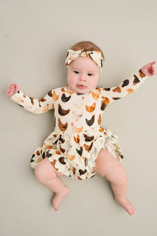 Backyard Chickens Bodysuit Bamboo Dress