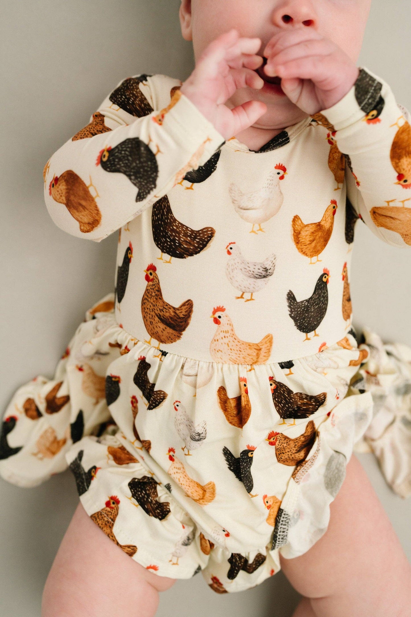 Backyard Chickens Bodysuit Bamboo Dress