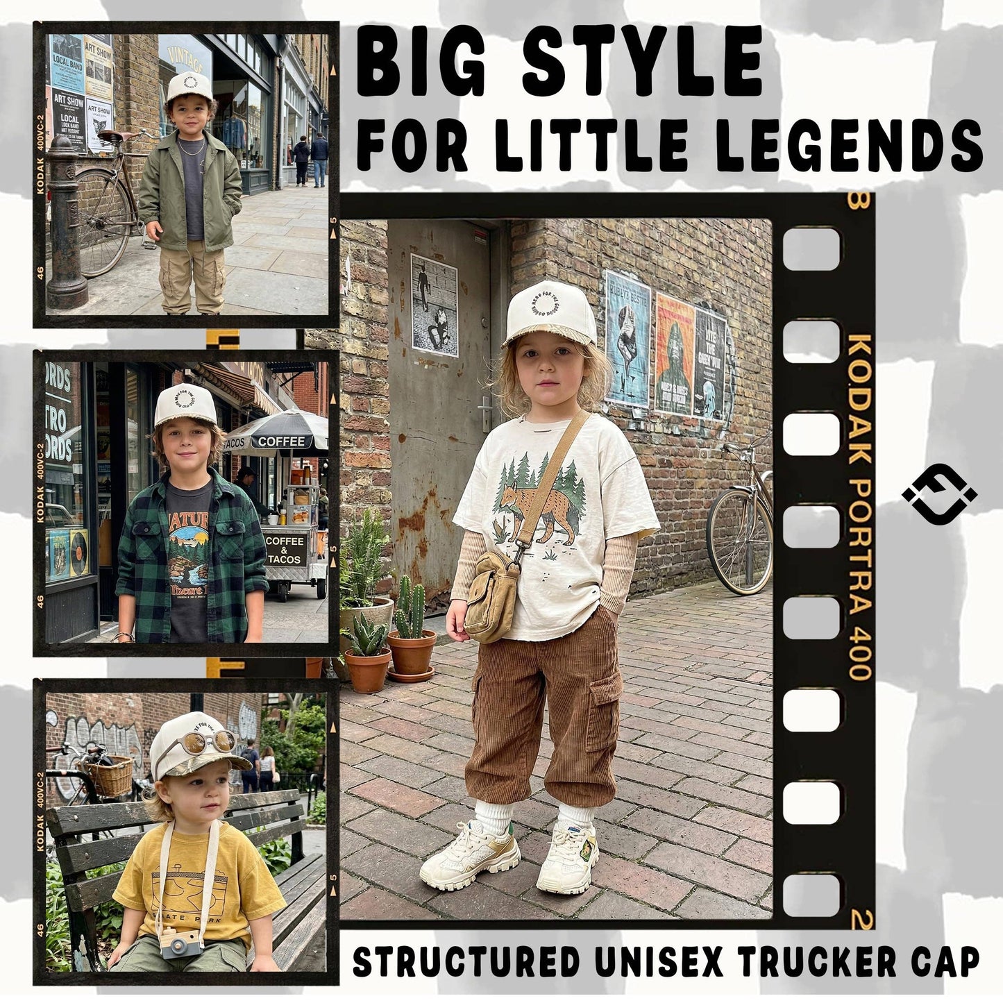 Kid/Baby 2-Tone Cap: Here For The Good Old Day-Realtree Camo