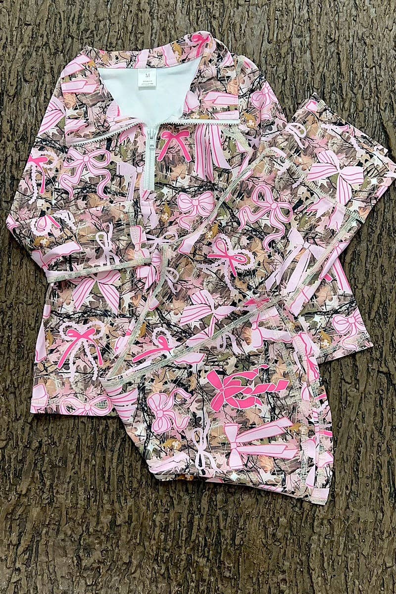 camouflage & pink bows