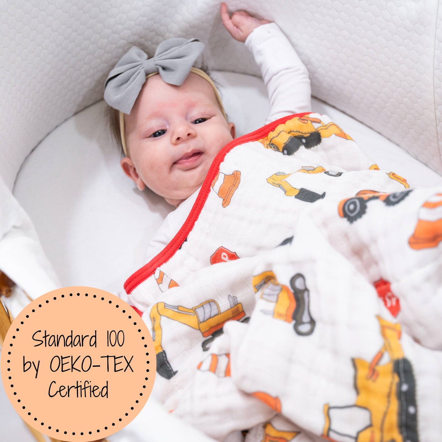 Under Construction Baby Toddler 100% Cotton Muslin Blanket