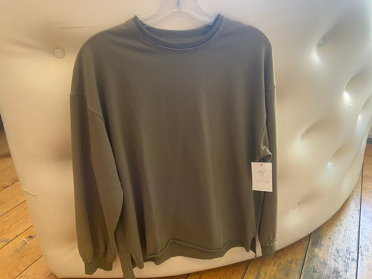 Olive Raw Hem Sweaters *SALE*