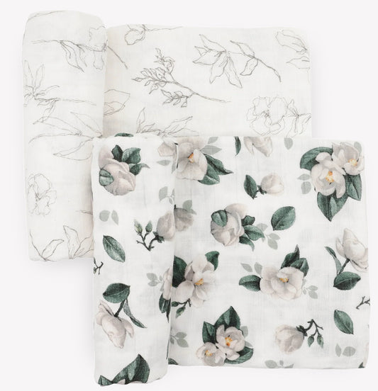 Organic Cotton Muslin Swaddle Blanket 2 Pack