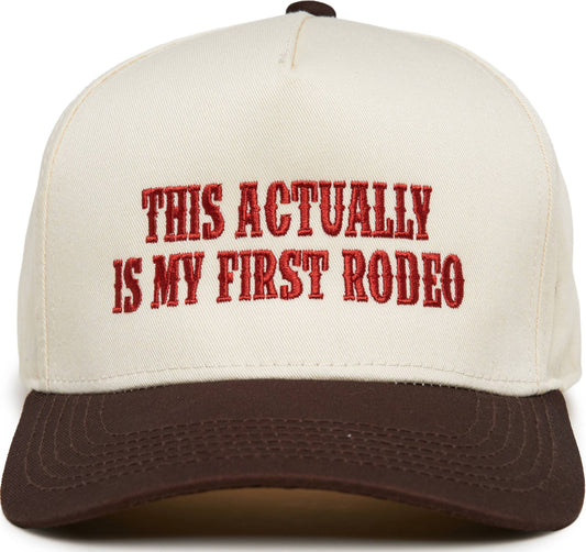Kid/Baby 2-Tone Cap: This Actually Is My First Rodeo (Brown)