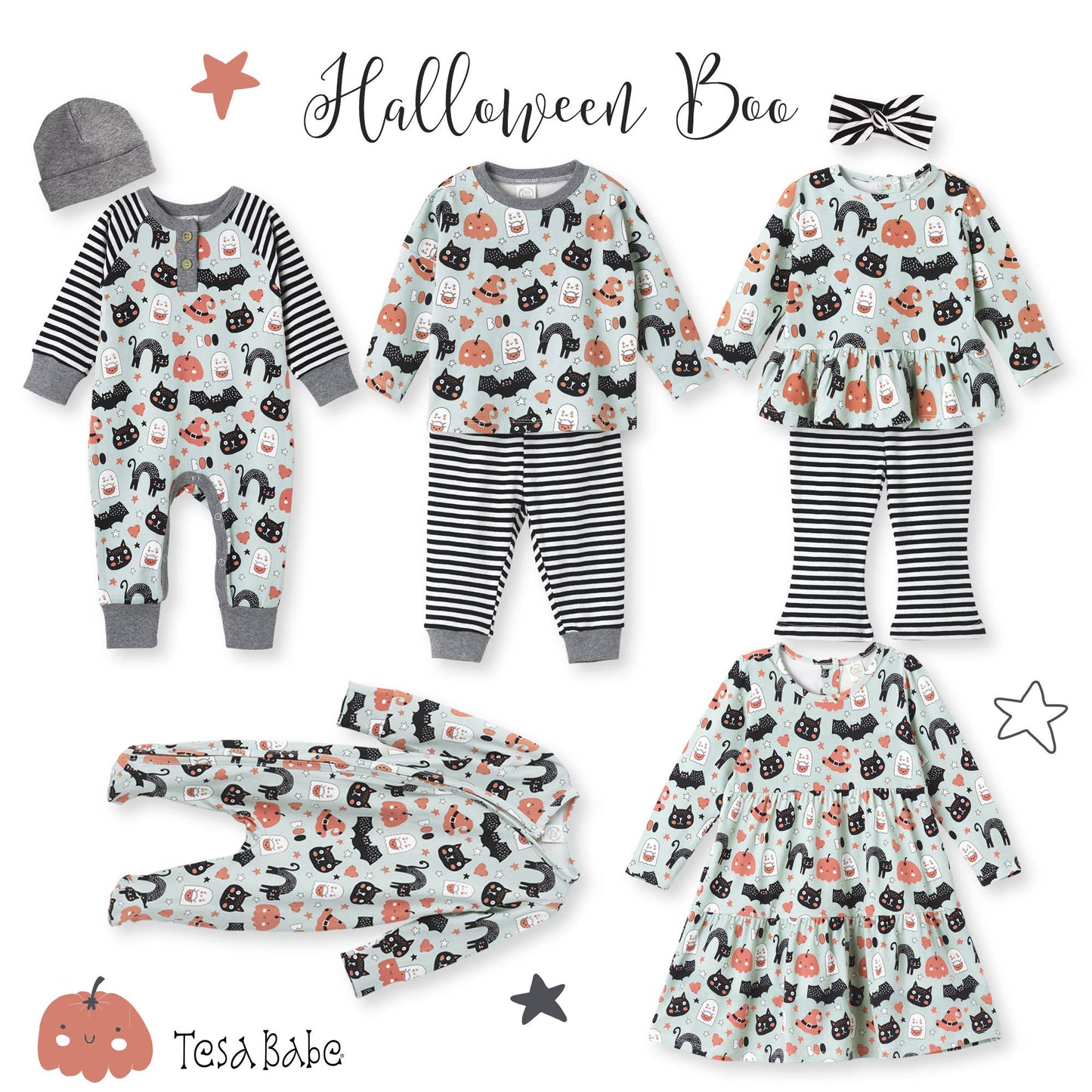 Halloween 🎃 Baby Romper – Soft Bamboo with 2-Way Zipper