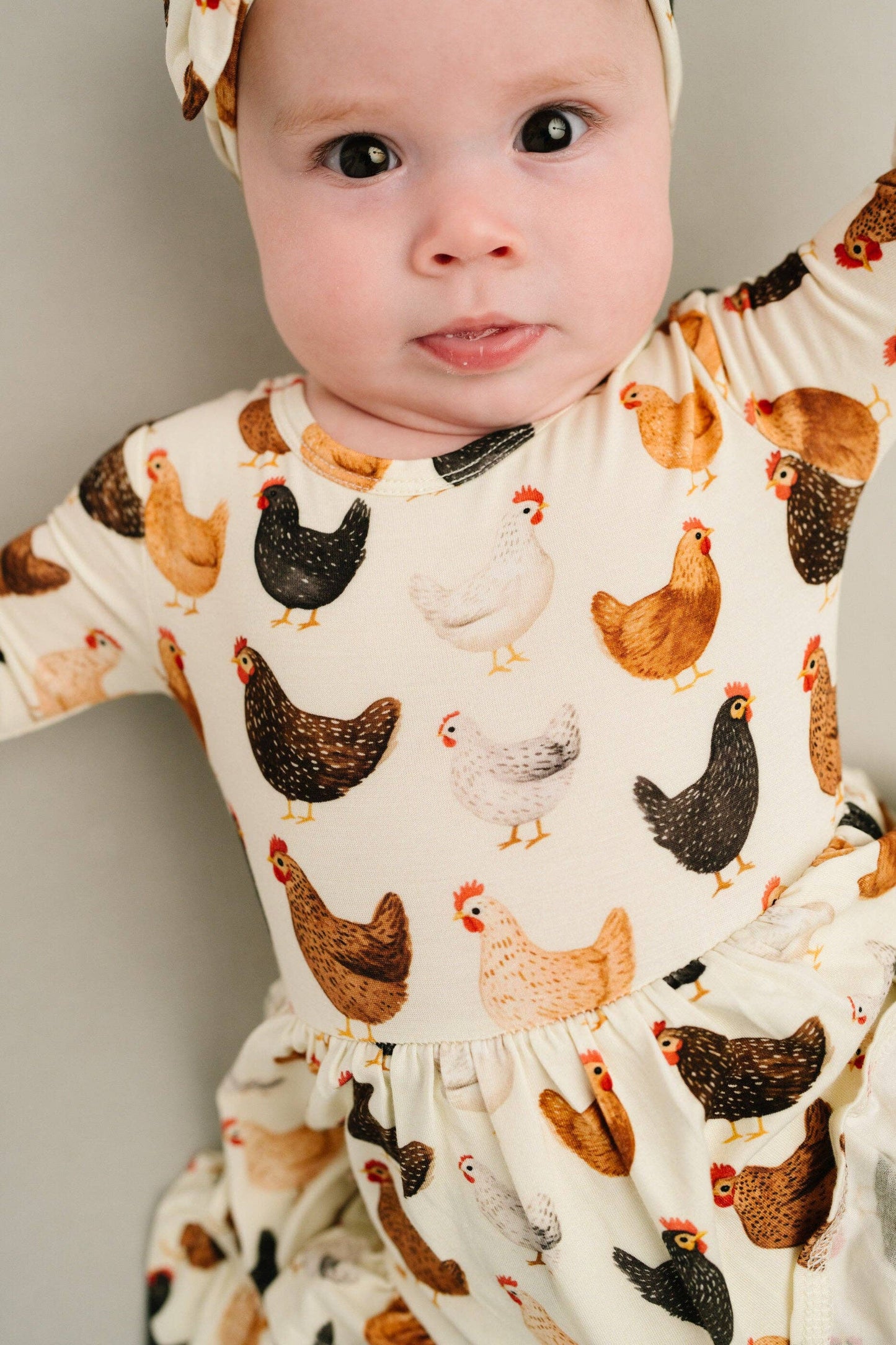 Backyard Chickens Bodysuit Bamboo Dress