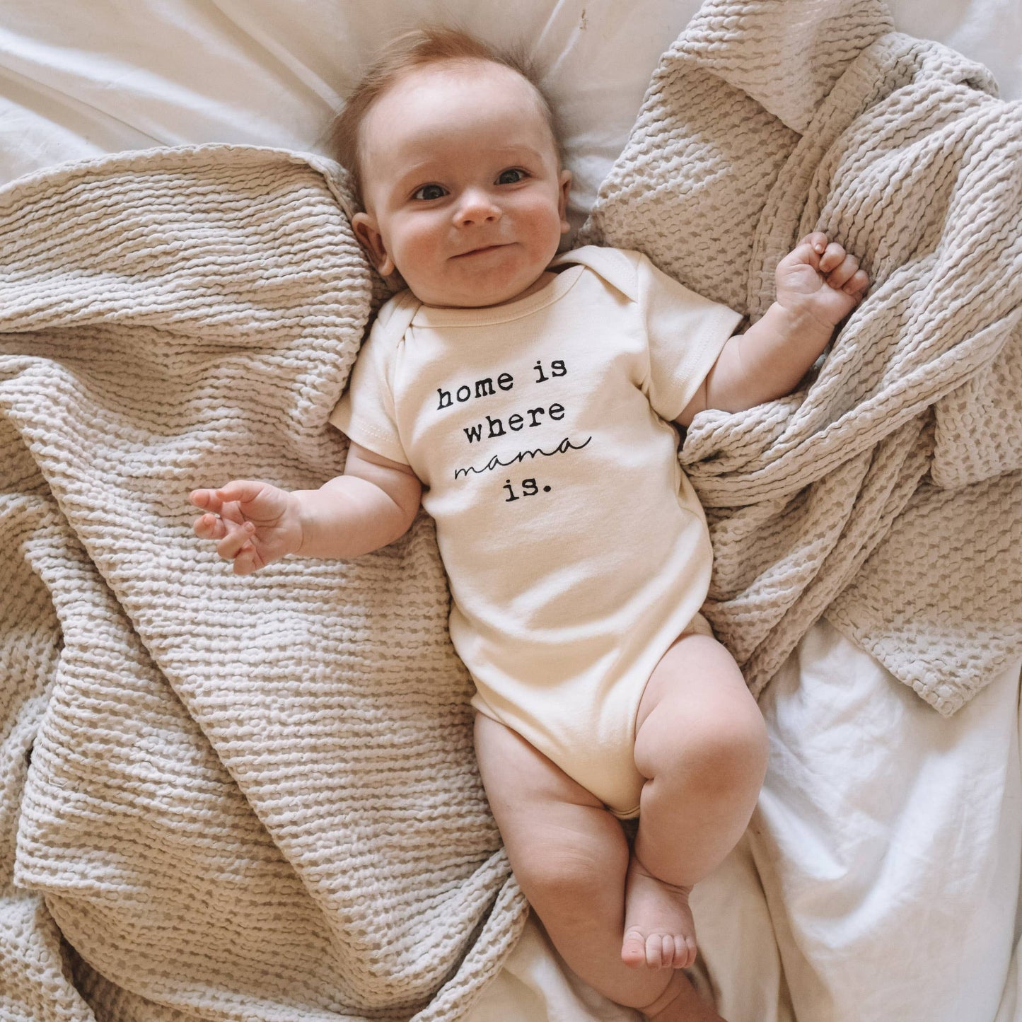 Home is Where Mama is Organic Cotton Bodysuit | Short Sleeve