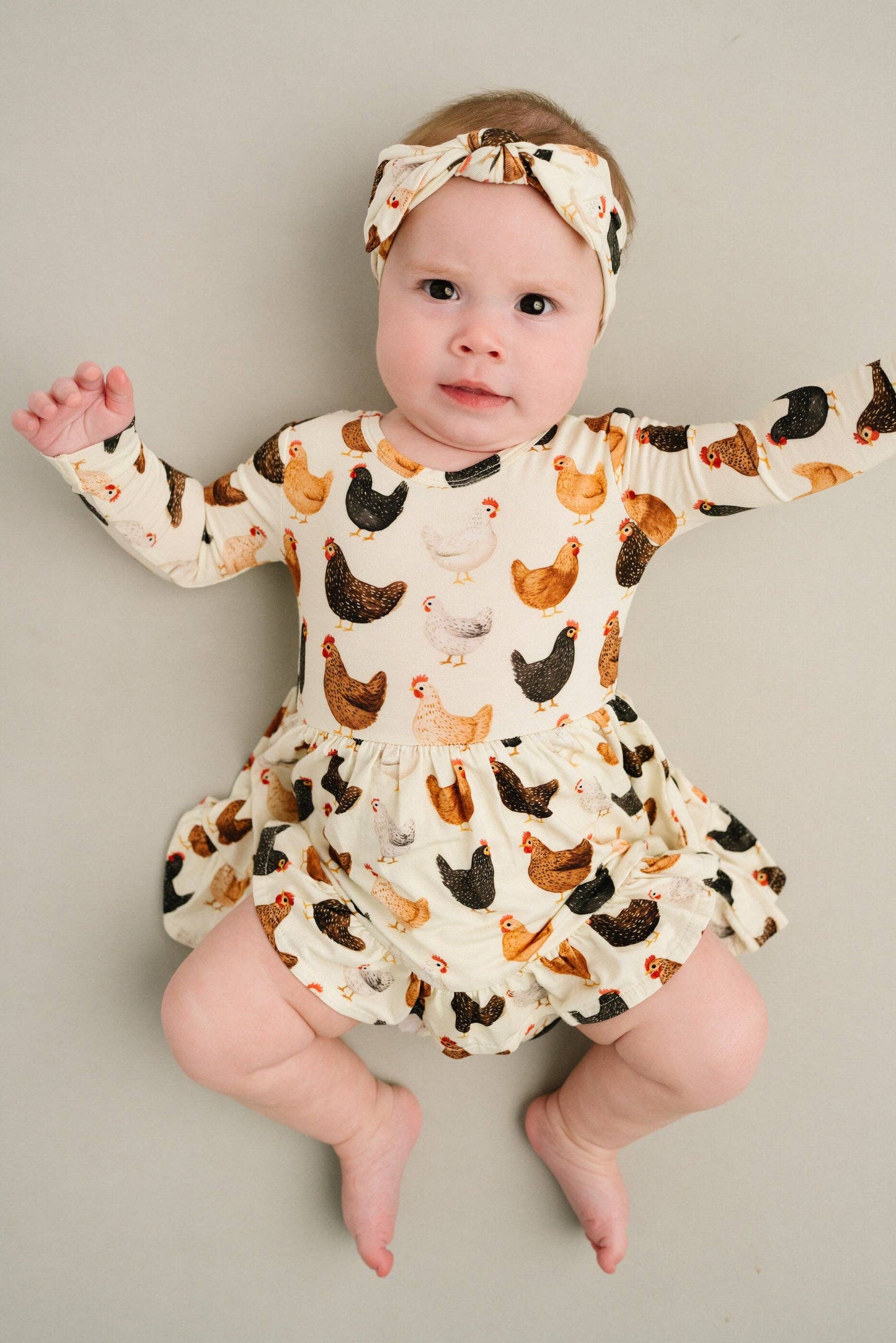 Backyard Chickens Bodysuit Bamboo Dress