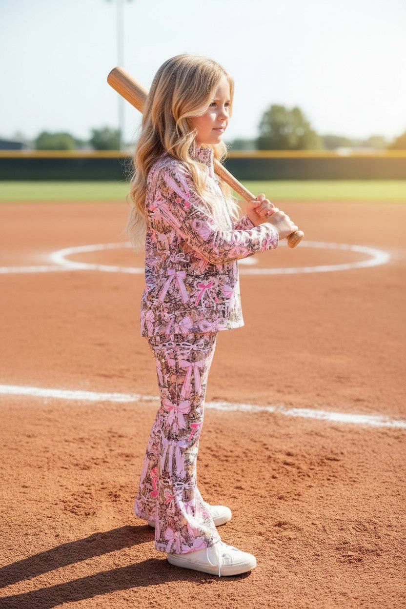 camouflage & pink bows