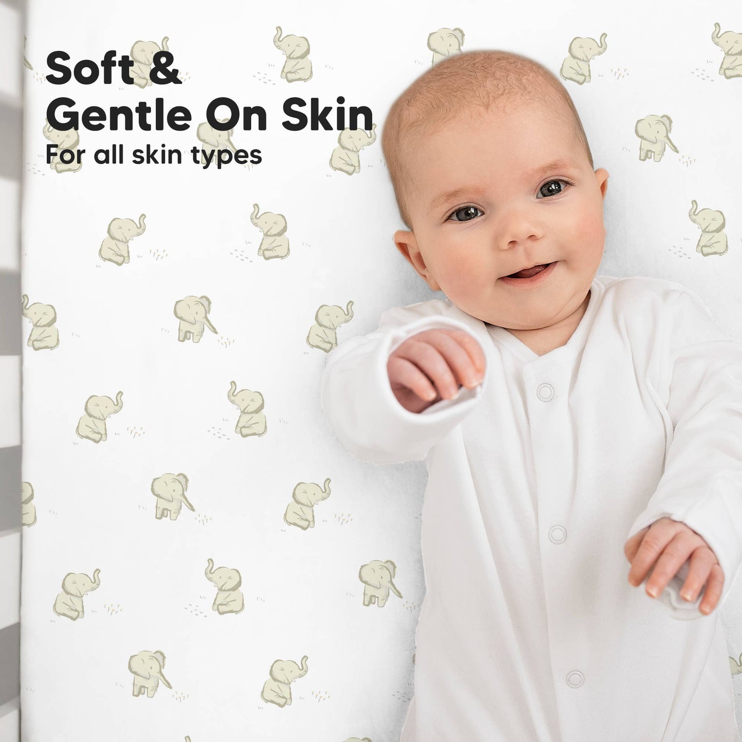 KeaBabies 2-Pack Isla Fitted Crib Sheet