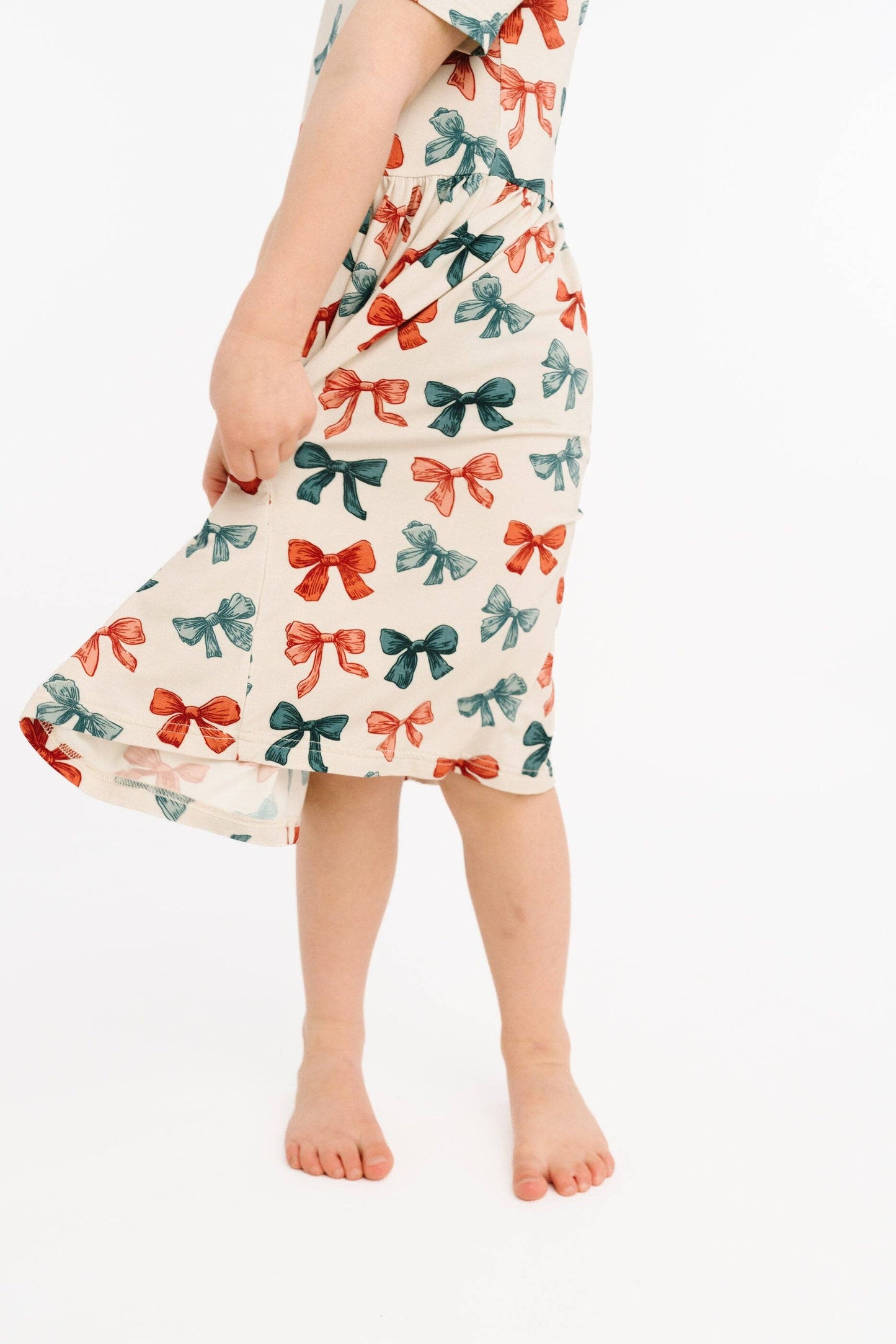 Patriotic Bows Short Sleeve Bamboo Dress