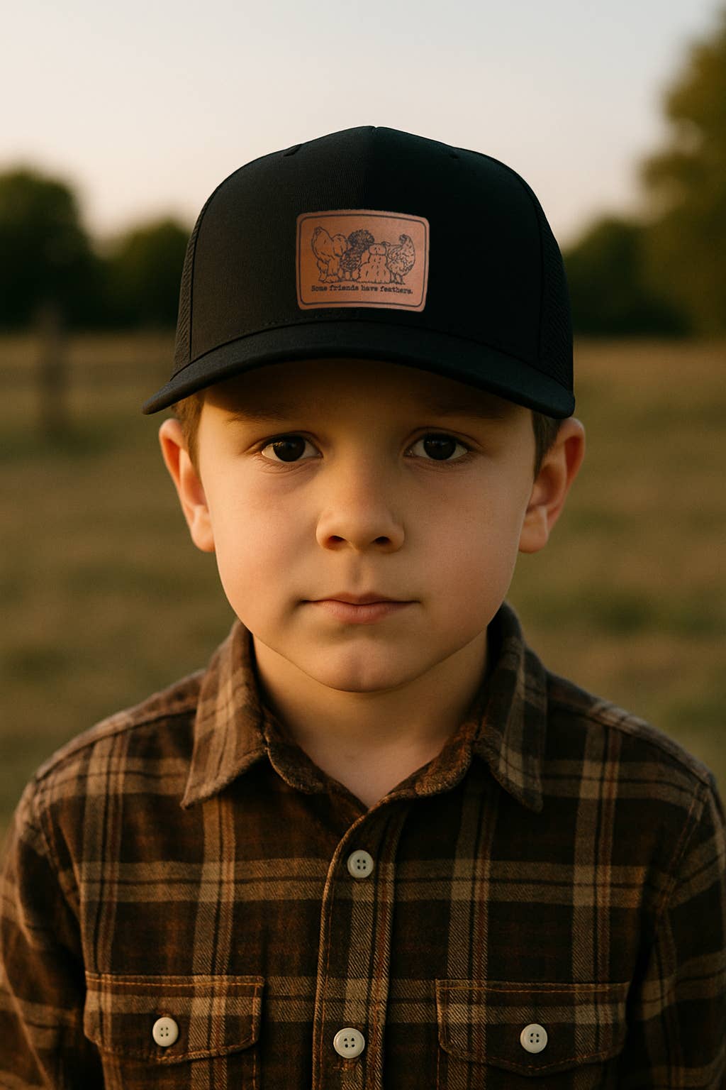 "Some Friends have Feathers" Trucker Hat for Outdoor Kids