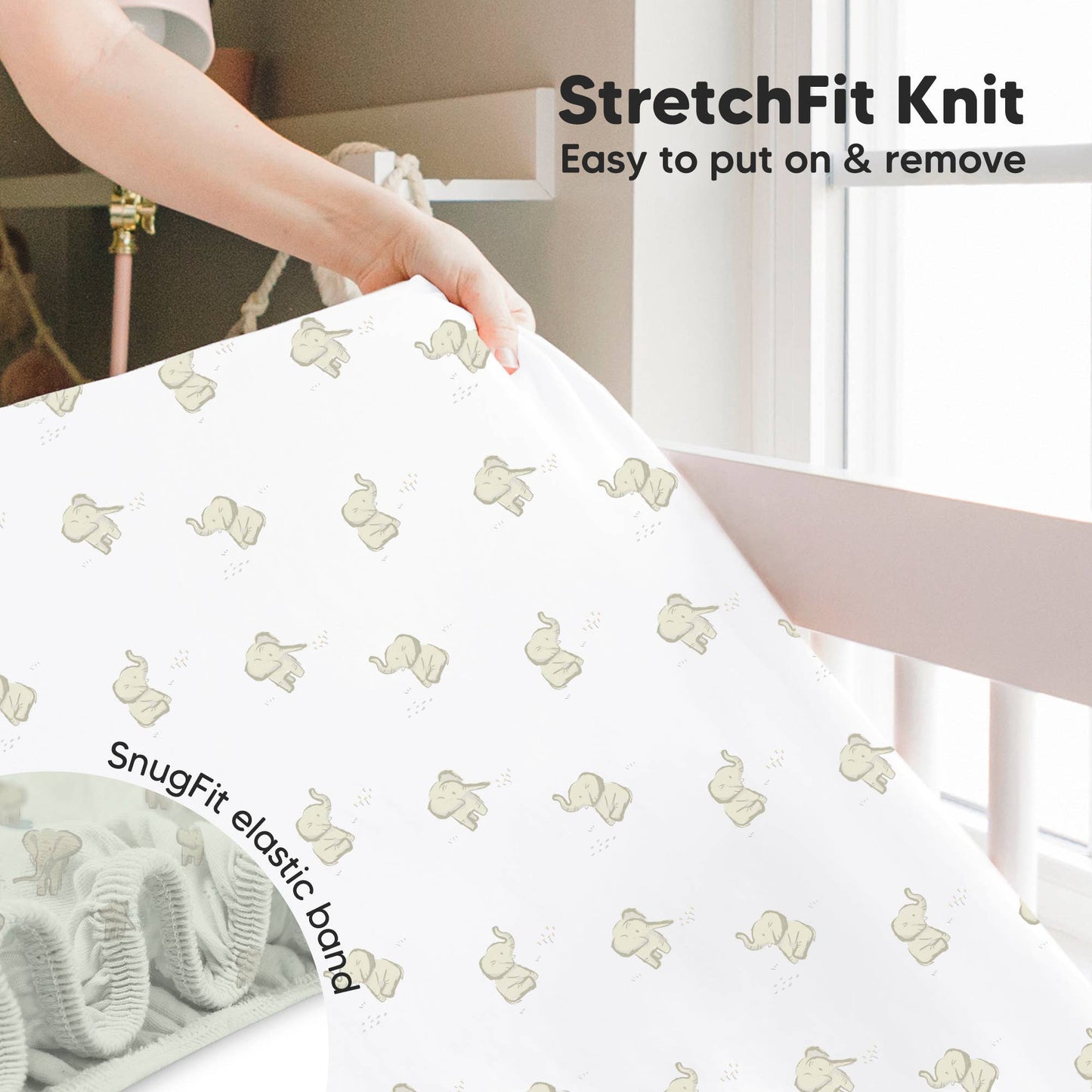 KeaBabies 2-Pack Isla Fitted Crib Sheet