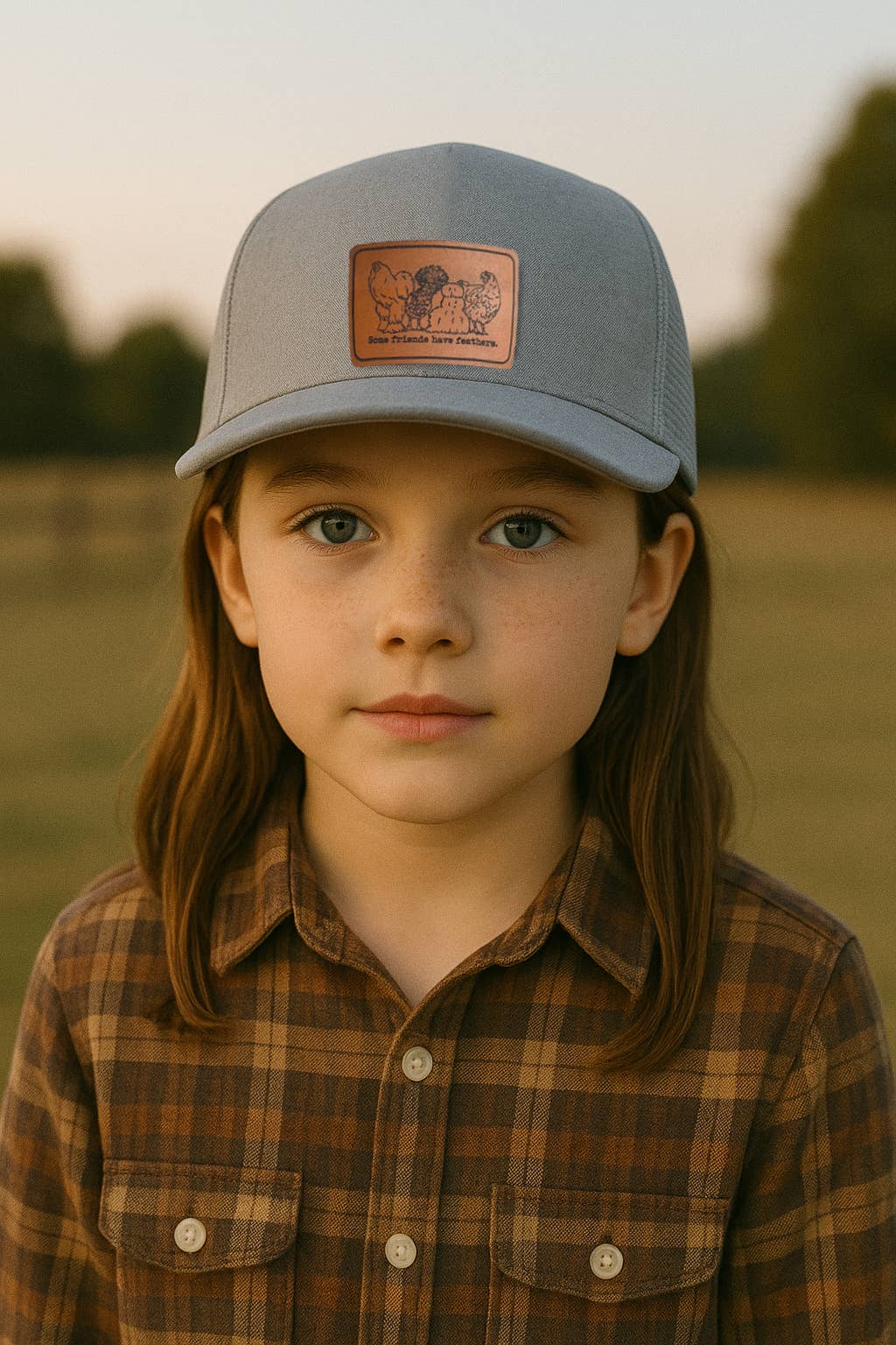 "Some Friends have Feathers" Trucker Hat for Outdoor Kids