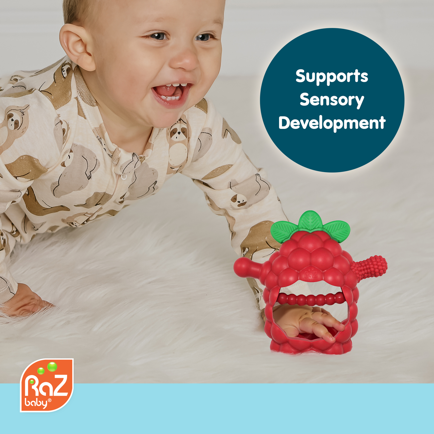 RaZberry Grip Teething Toy - Pink