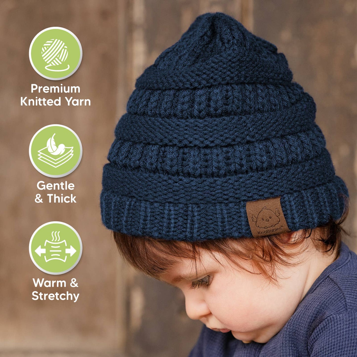 KeaBabies Warmzy Baby Beanies (Icelandic, M)